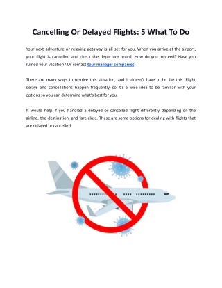 Cancelling Or Delayed Flights_ 5 What To Do