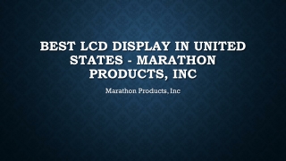 Best LCD Display in United States - Marathon Products, Inc