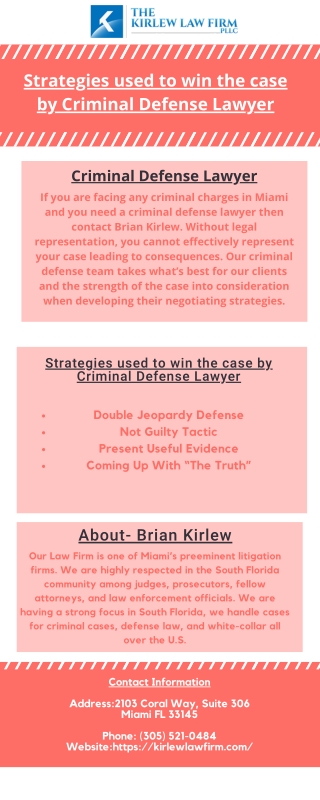 Strategies used to win the case by Criminal Defense Lawyer