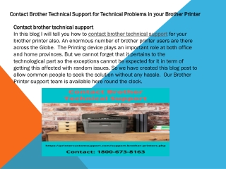 Contact brother technical support