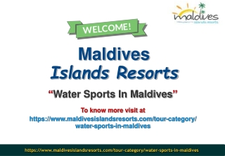 Water Sports In Maldives