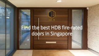 Find the best HDB fire-rated doors in Singapore
