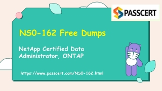 Try Free 2022 Update NetApp NCDA NS0-162 Dumps