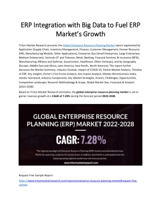 ERP Integration with Big Data to Fuel ERP Market’s Growth