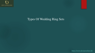 Types Of Wedding Ring Sets