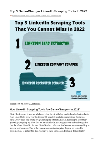Top 3 Game-Changer LinkedIn Scraping Tools In 2022