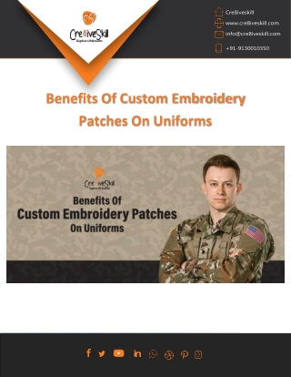 Benefits & Quality Of Custom Embroidery Patches On Uniforms | Cre8iveSkill