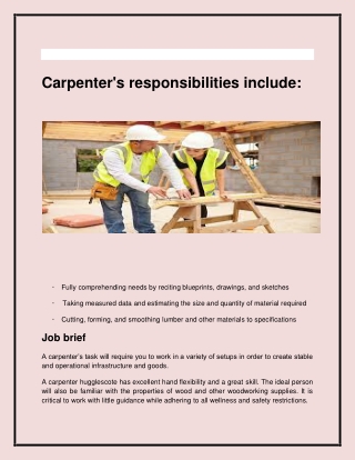 Get the best Carpenter in Hugglescote