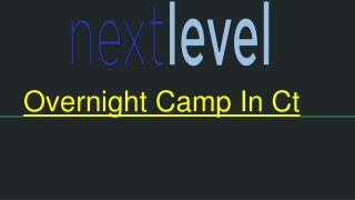 Overnight Camp In Ct