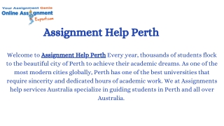 Assignment Help Perth