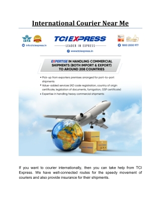International Courier Near Me