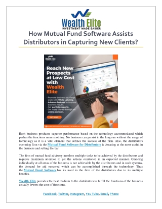 How Mutual Fund Software Assists Distributors in Capturing New Clients