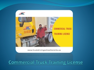 Commercial Truck Training License For Truck Drivers