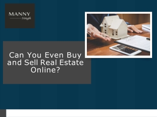 Can You Even Buy and Sell Real Estate Online