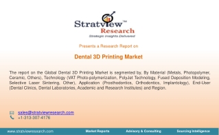 Dental 3D Printing Market, Dynamics, Trends, and Market Analysis