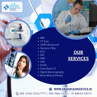 Services of Ebisu Diagnostics, Medical Laboratory Services in HSR Layout