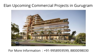 Elan Upcoming Commercial Projects On Golf Course Ext Road, Upcoming Commercial P