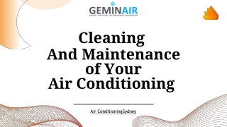 Cleaning  And Maintenance of Your Air Conditioning
