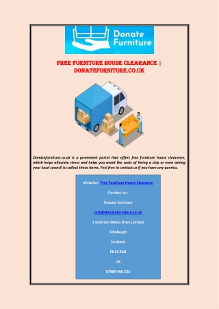 Free Furniture House Clearance | Donatefurniture.co.uk