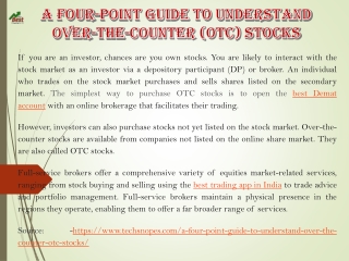 A Four-Point Guide To Understand Over-The-Counter (OTC) Stocks