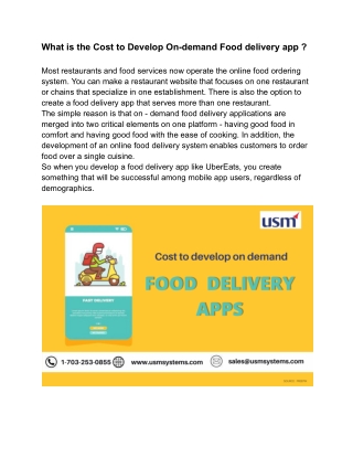 Cost to develop On-demand food delivery app - Google Docs