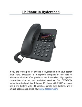 IP Phone in Hyderabad