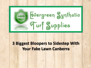 3 Biggest Bloopers to Sidestep With Your Fake Lawn Canberra