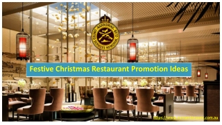 Festive Christmas Restaurant Promotion Ideas