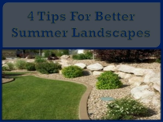 4 TIPS FOR BETTER SUMMER LANDSCAPES