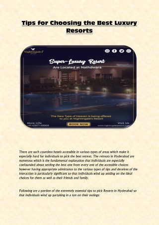 Tips for Choosing the Best Luxury Resorts