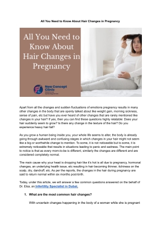 All You Need to Know About Hair Changes in Pregnancy