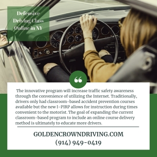 Defensive Driving Class Online in NY