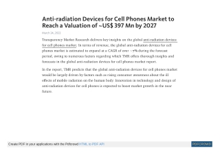 Anti-radiation Devices for Cell Phones Market to Reach a Valuation of ~US$ 397 M