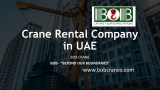 Crane Rental Company in UAE_