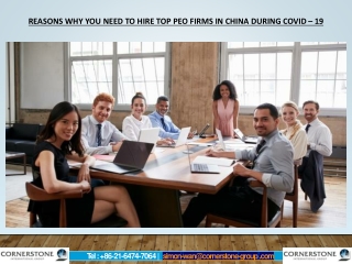 Reasons why you need to hire top PEO firms in China during COVID – 19