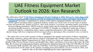 UAE Fitness Equipment Market Outlook to 2026