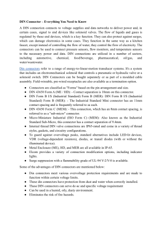 DIN Connector – Everything You Need to Know