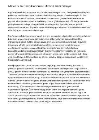 Mavi Ev ile Sevdiklerinizin Eğitimine Katkı Sağlayın