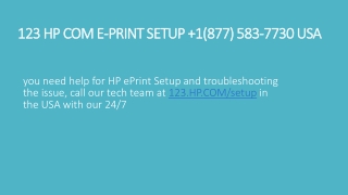 123 HP COM E-PRINT SETUP  1(877)