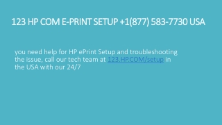 123 HP COM E-PRINT SETUP  1(877)