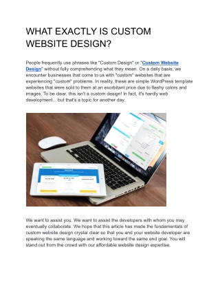 Custom website design
