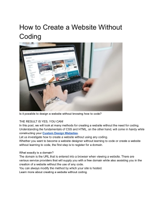 How to Do Web Design Without Coding