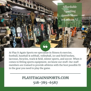 Affordable Sporting Goods Store in Latham NY