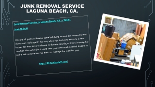 Junk Removal Service Laguna Beach, CA