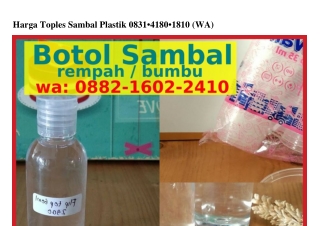 Harga Toples Sambal Plastik Ô8౩I~ㄐI8Ô~I8IÔ{WhatsApp}