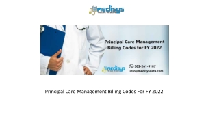 Principal Care Management Billing Codes For FY 2022