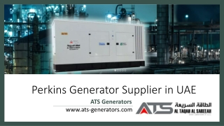 Perkins Generator Supplier in UAE_