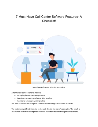 7 Must Have Call Center Software Features