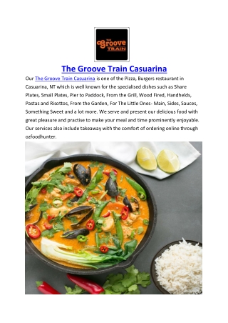 $5 Off – The Groove Train Casuarina Restaurant Menu NT.