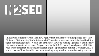 White Label Local SEO Services - In2SEO